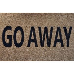 Go Away Funny Outdoor Doormat Hand Made